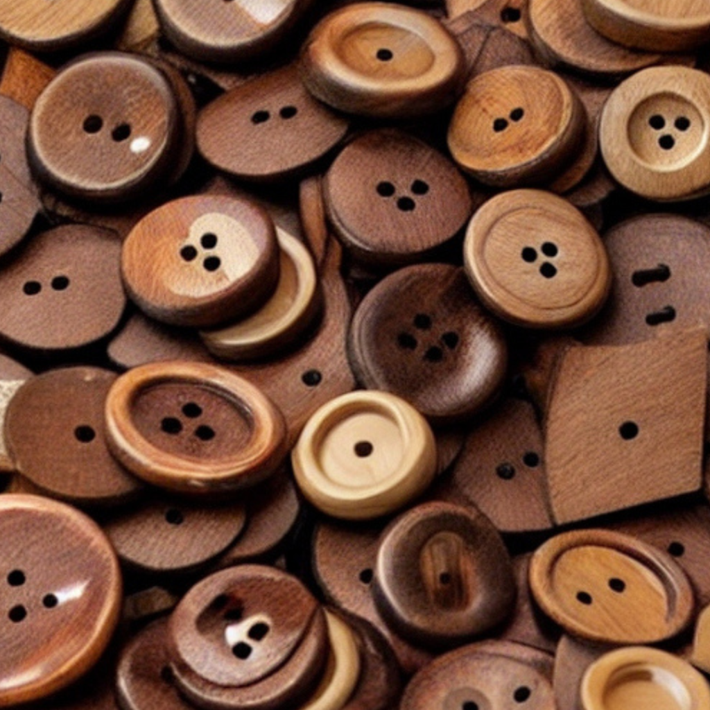 Wood Imitation Buttons